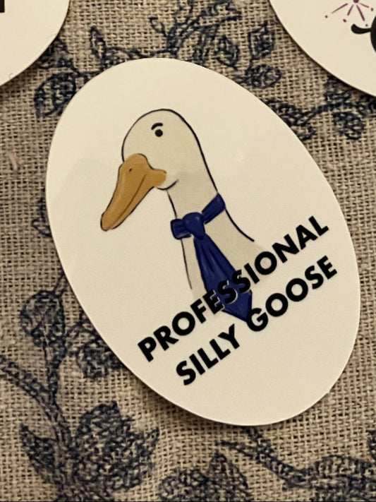Professional Silly Goose 3" vinyl Sticker