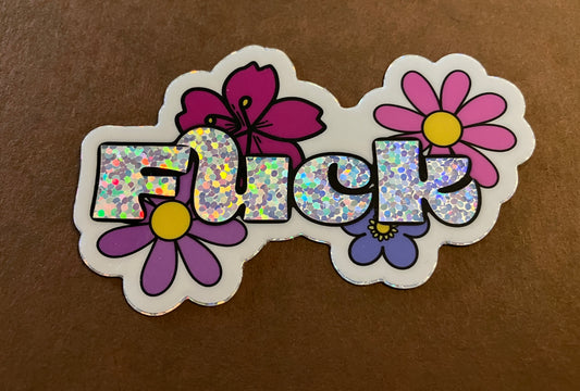 Fancy AF – 3" Glitter Vinyl Sticker