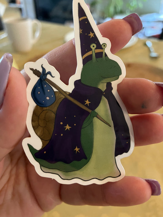Snizard Sticker – The Wandering Wizard of the Garden Path 3 inches