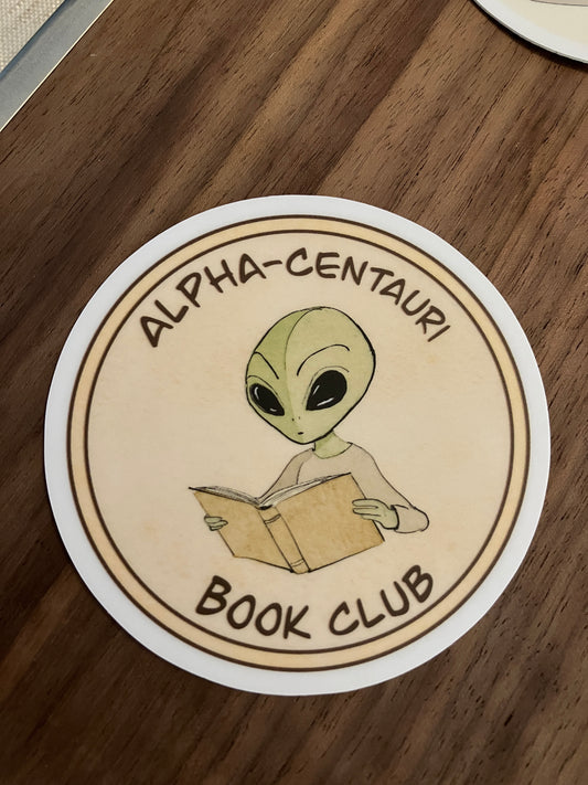 Alpha-Centauri Book Club – Alien Reader Sticker