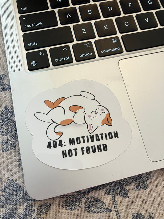 404: Motivation Not Found 3" Vinyl Sticker